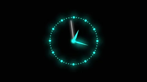 Digital clock face displays precise time keeping intervals online. Modern d.. Stock Footage 337817356