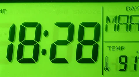 Digital Clock Stock Footage 28727361