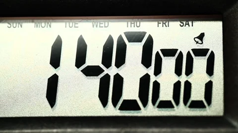 Digital Clock Stock Footage 28727477