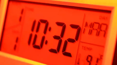 Digital Clock Stock Footage 28727892