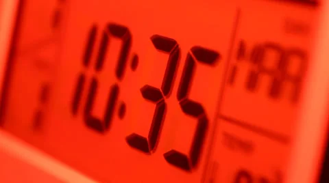 Digital Clock Stock Footage 34968454
