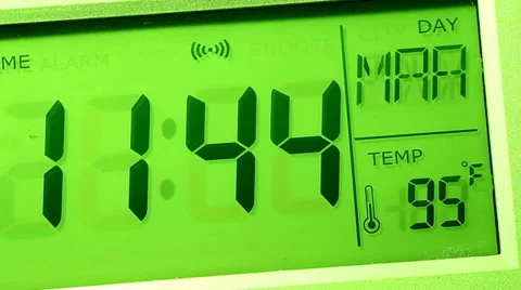 Digital Clock Stock Footage 34968852