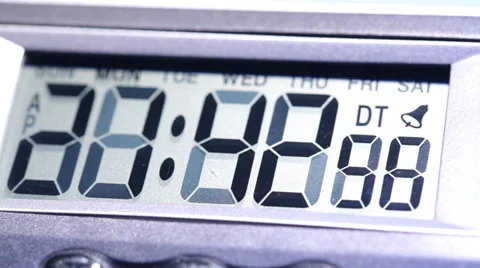 Digital Clock Stock Footage 38192005