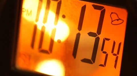 Digital Clock Stock Footage 38259659
