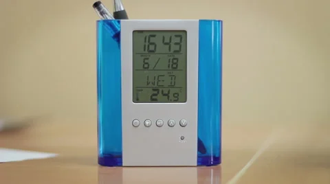 Digital clock Stock Footage 55235845