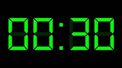 Digital clock full 24h time-lapse Stock Footage