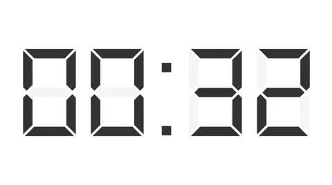 Digital clock full 24h time-lapse Stock Footage 41424604