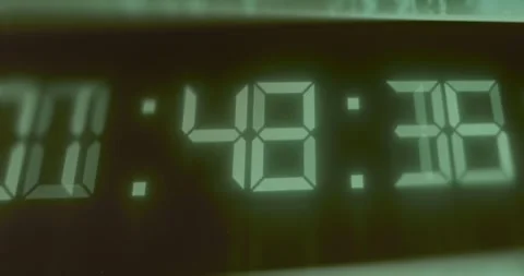 Digital clock in hacker style Stock Footage 321764595