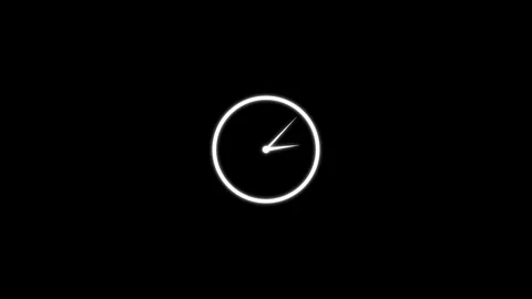 Digital clock icon animated. Clock icon with moving arrows ,rooted 12 hour .. Stock-Footage 336549604