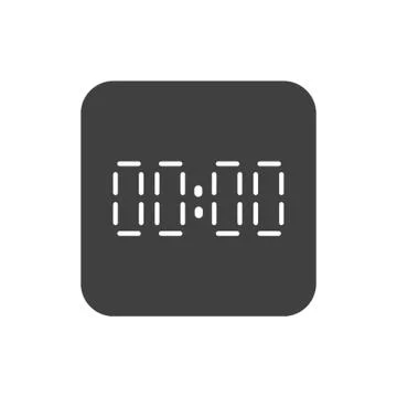 Digital clock icon Stock Illustration