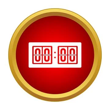 Digital clock icon indicating time or countdown Illustrazione stock