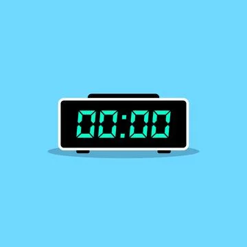Digital clock icon vector design illustration Stock Illustration