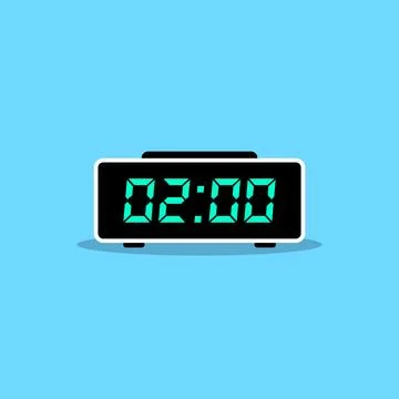Digital clock icon vector design illustration Stock Illustration