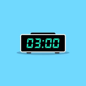 Digital clock icon vector design illustration Stock Illustration