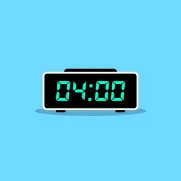 Digital clock icon vector design illustration Stock Illustration