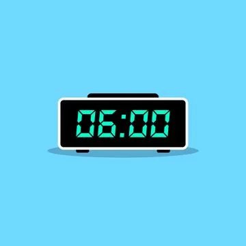 Digital clock icon vector design illustration Stock Illustration