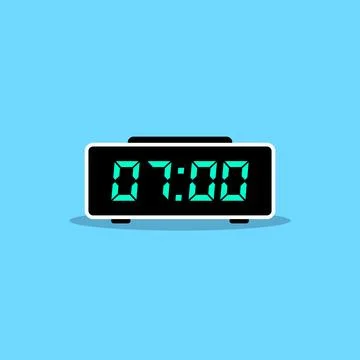 Digital clock icon vector design illustration Stock Illustration