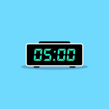 Digital clock icon vector design illustration Stock Illustration