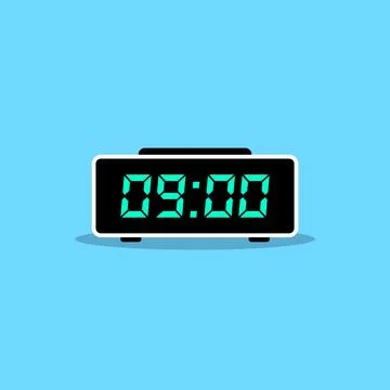 Digital clock icon vector design illustration Illustrazione stock