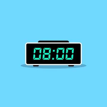 Digital clock icon vector design illustration Stock Illustration