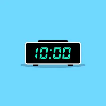 Digital clock icon vector design illustration Stock Illustration