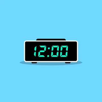 Digital clock icon vector design illustration Stock Illustration