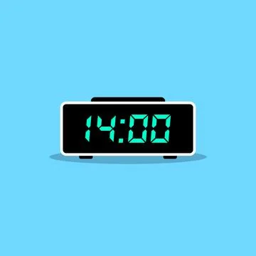 Digital clock icon vector design illustration Stock Illustration