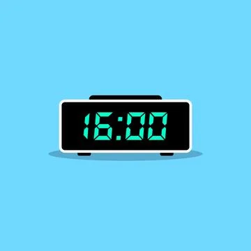 Digital clock icon vector design illustration Illustrazione stock