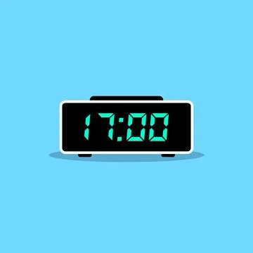 Digital clock icon vector design illustration Stock Illustration