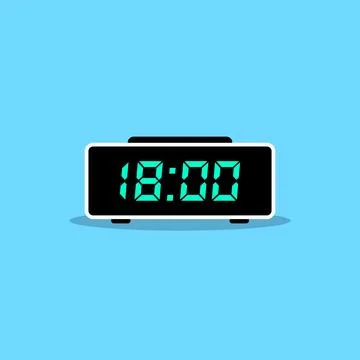 Digital clock icon vector design illustration Stock Illustration