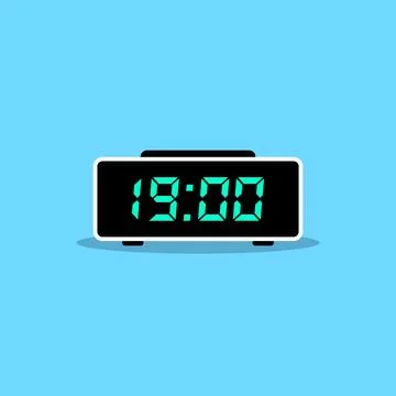 Digital clock icon vector design illustration Illustrazione stock