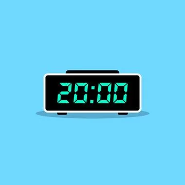 Digital clock icon vector design illustration Illustrazione stock