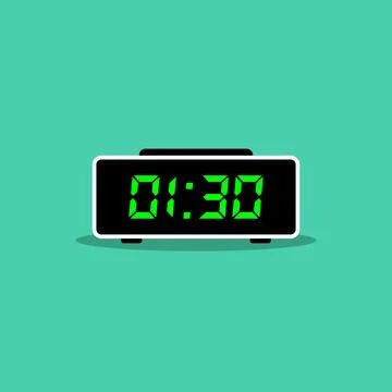 Digital clock icon vector design illustration Illustrazione stock