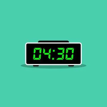 Digital clock icon vector design illustration Stock Illustration