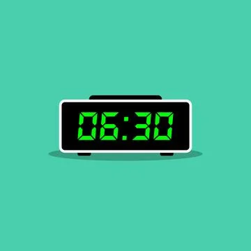 Digital clock icon vector design illustration Stock Illustration