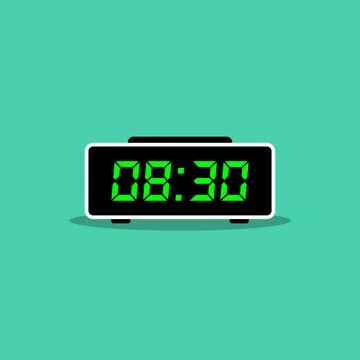 Digital clock icon vector design illustration Stock Illustration