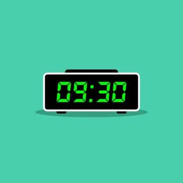 Digital clock icon vector design illustration Stock Illustration
