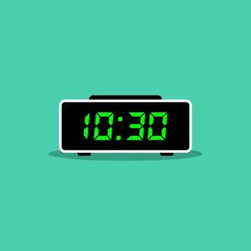 Digital clock icon vector design illustration Stock Illustration
