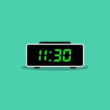 Digital clock icon vector design illustration Stock Illustration