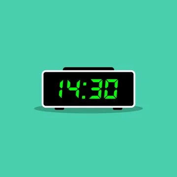 Digital clock icon vector design illustration Stock Illustration