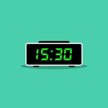 Digital clock icon vector design illustration Stock Illustration