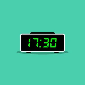 Digital clock icon vector design illustration Stock Illustration
