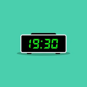 Digital clock icon vector design illustration Stock Illustration