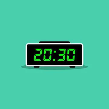 Digital clock icon vector design illustration Illustrazione stock