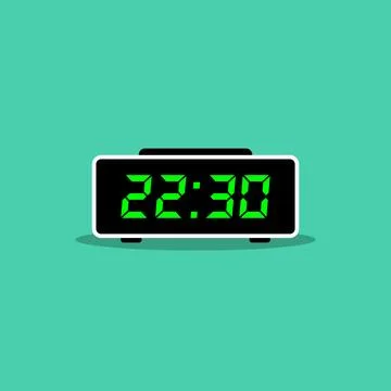 Digital clock icon vector design illustration Stock Illustration