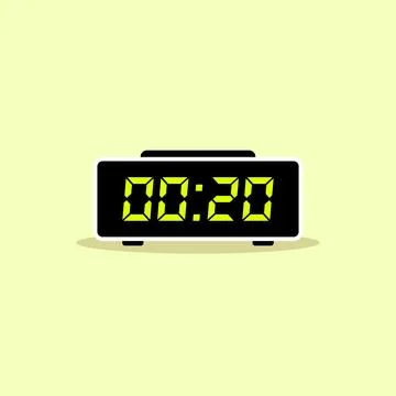 Digital clock icon vector design illustration Stock Illustration