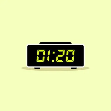 Digital clock icon vector design illustration Stock Illustration