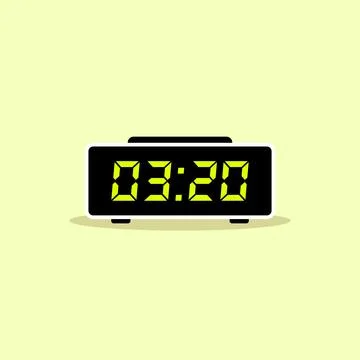 Digital clock icon vector design illustration Stock Illustration