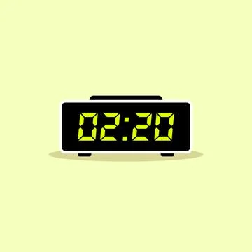 Digital clock icon vector design illustration Illustrazione stock