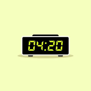 Digital clock icon vector design illustration Stock Illustration
